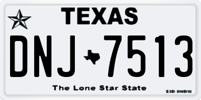 TX license plate DNJ7513