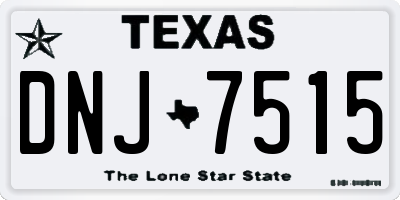 TX license plate DNJ7515