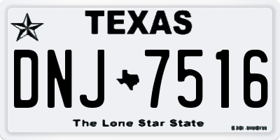 TX license plate DNJ7516