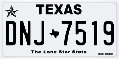 TX license plate DNJ7519