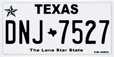 TX license plate DNJ7527