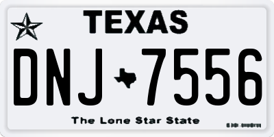 TX license plate DNJ7556
