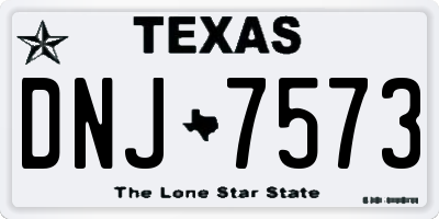 TX license plate DNJ7573