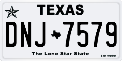 TX license plate DNJ7579