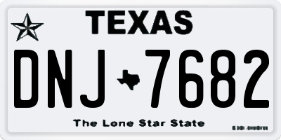TX license plate DNJ7682
