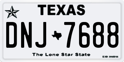 TX license plate DNJ7688
