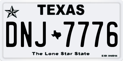 TX license plate DNJ7776