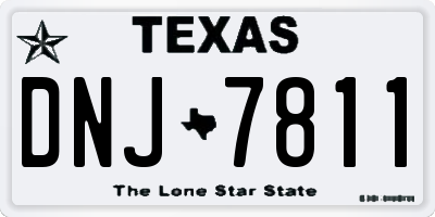 TX license plate DNJ7811