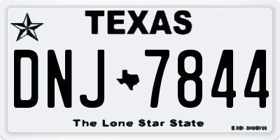 TX license plate DNJ7844