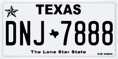 TX license plate DNJ7888