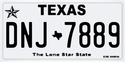 TX license plate DNJ7889
