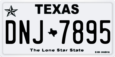 TX license plate DNJ7895