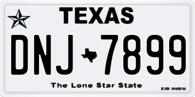 TX license plate DNJ7899