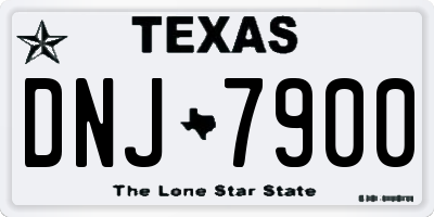 TX license plate DNJ7900