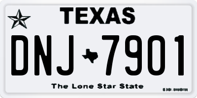 TX license plate DNJ7901
