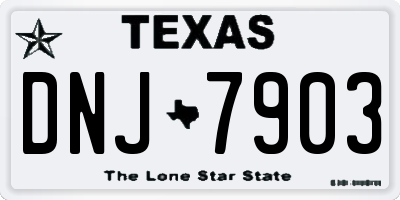 TX license plate DNJ7903