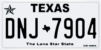 TX license plate DNJ7904