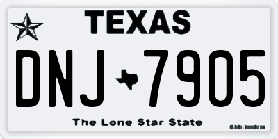 TX license plate DNJ7905