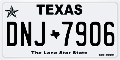 TX license plate DNJ7906