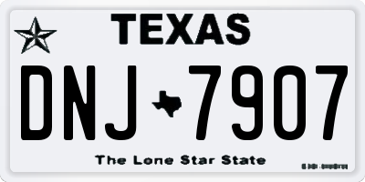 TX license plate DNJ7907