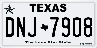 TX license plate DNJ7908