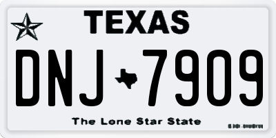 TX license plate DNJ7909