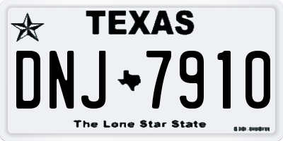 TX license plate DNJ7910