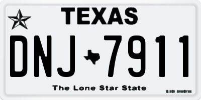 TX license plate DNJ7911