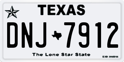 TX license plate DNJ7912