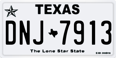TX license plate DNJ7913