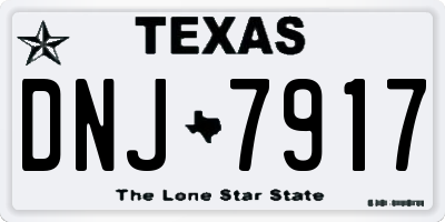 TX license plate DNJ7917