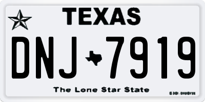 TX license plate DNJ7919