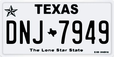TX license plate DNJ7949