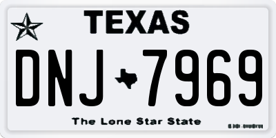TX license plate DNJ7969