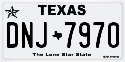 TX license plate DNJ7970