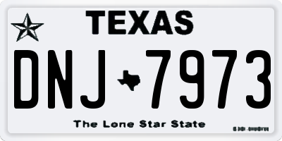 TX license plate DNJ7973