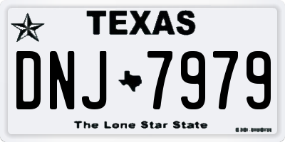 TX license plate DNJ7979