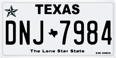 TX license plate DNJ7984