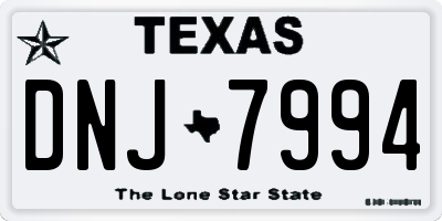 TX license plate DNJ7994