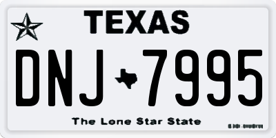 TX license plate DNJ7995