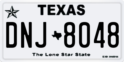 TX license plate DNJ8048