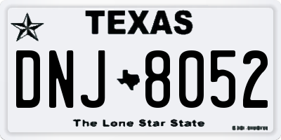 TX license plate DNJ8052