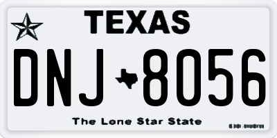 TX license plate DNJ8056