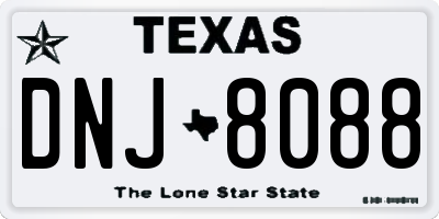 TX license plate DNJ8088