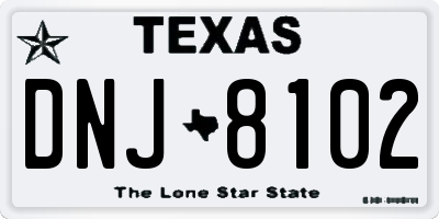 TX license plate DNJ8102