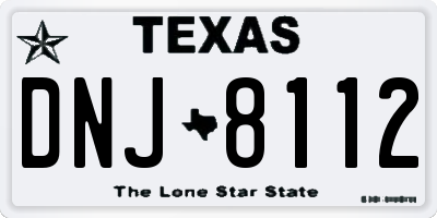 TX license plate DNJ8112