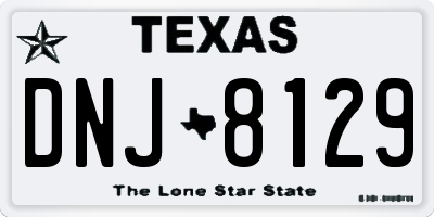 TX license plate DNJ8129