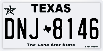 TX license plate DNJ8146