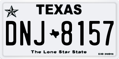 TX license plate DNJ8157