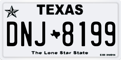 TX license plate DNJ8199